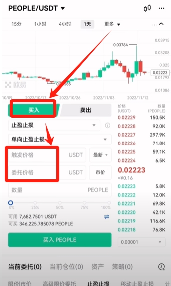 欧易交易所现货止盈止损操作教程